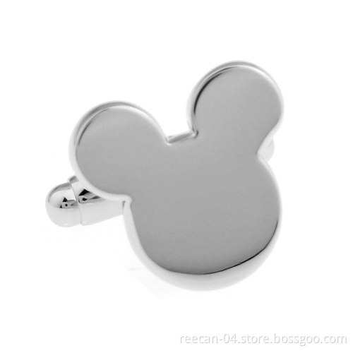 Exquisite Bear Solid Color Cufflinks